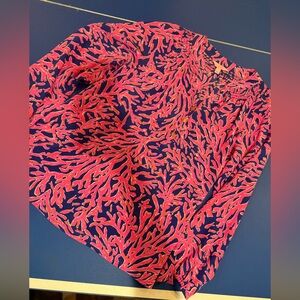 Lilly Pulitzer Elsa Pinkand Navy Top